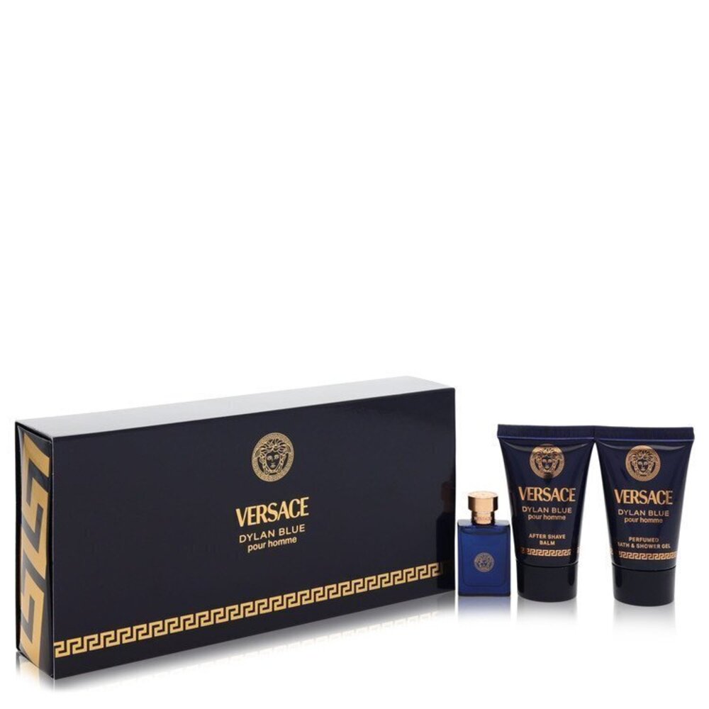 Versace Pour Homme Dylan Blue by Versace Gift Set -- 0.17 oz Mini EDT + 0.8 oz A